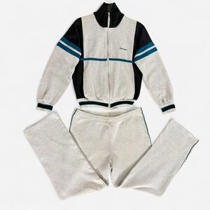 Vintage McGregor Sweatsuit Set Grey Teal Track Set Y2K Streetwear